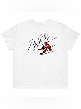 Air Jordan AJ85 1985 Signature Graphic Tee White Black Red Men’s 4XL